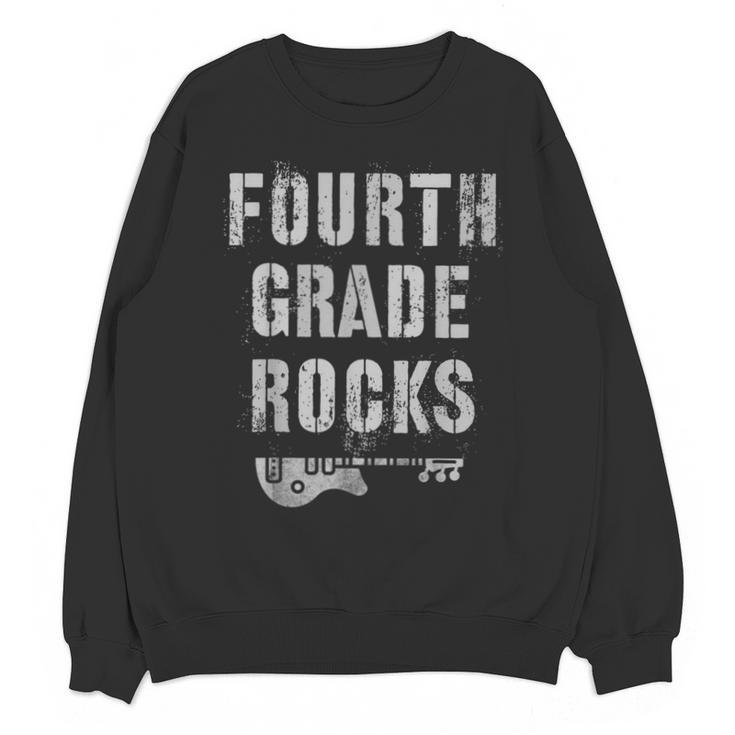4th GRADE Rocks Teacher Rockstars I Teach Ready To Rock Unisex Sweatshirt