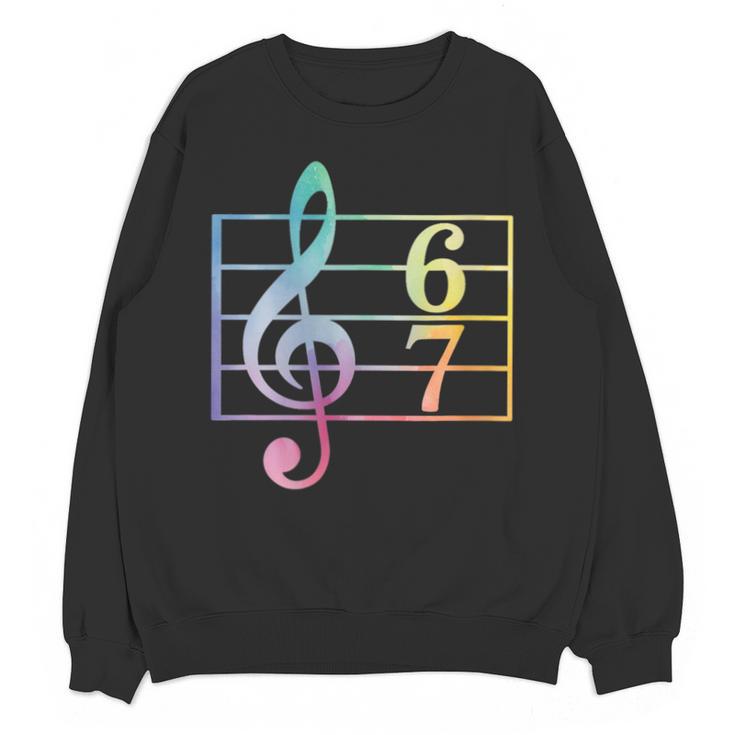 67 Music Meme Slang Six Seven Music Teacher Musician Unisex Sweatshirt