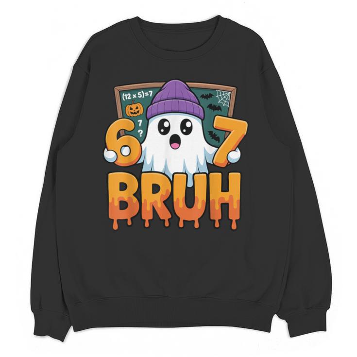 67 Teacher Ghost Six Seven Meme Math Equation Bruh Halloween Unisex Sweatshirt