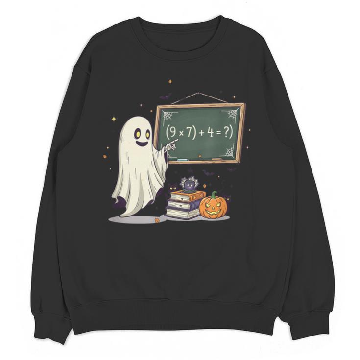 67 Teacher Halloween Ghost Six Seven Meme Math Joke Unisex Sweatshirt