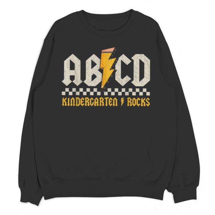 ABCD Kindergarten Rocks Pencil Lightning Students Teachers Unisex Sweatshirt