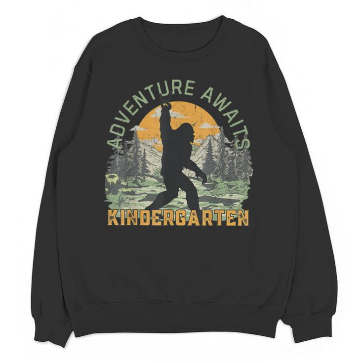 Adventure Awaits Bigfoot Teacher Kindergarten Back To School Unisex Sweatshirt