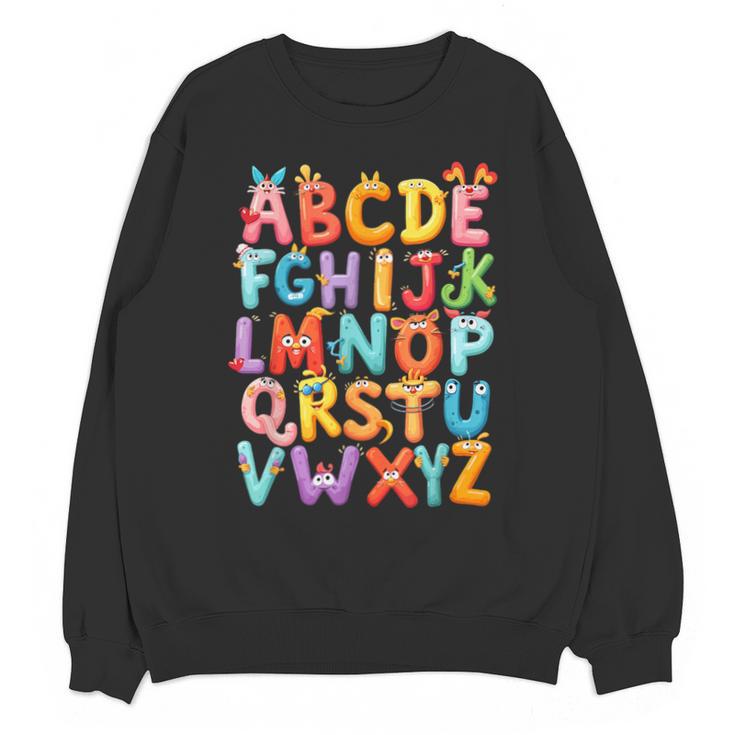 Alphabet A-Z ABC Kids Back To School Pre K Teachers Unisex Sweatshirt