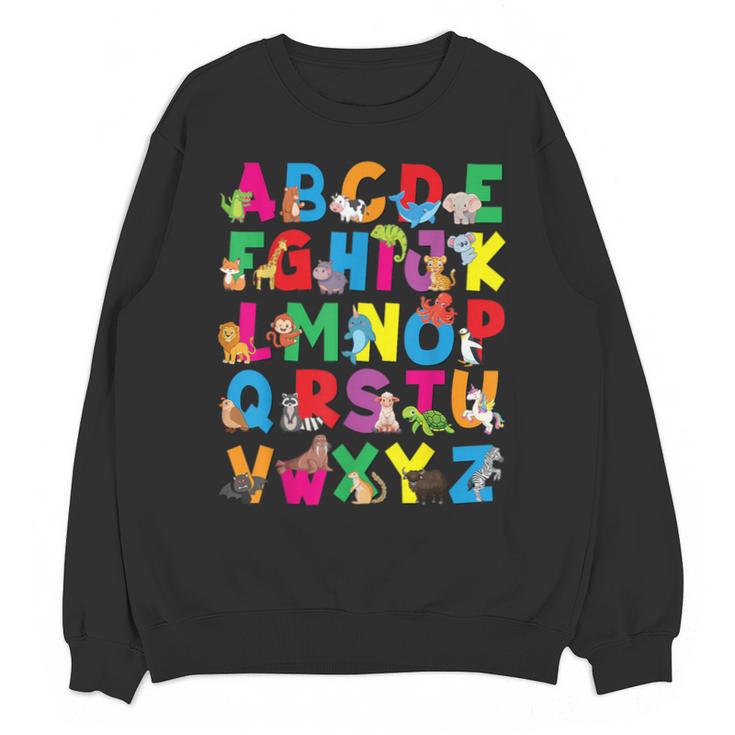 Alphabet Animals ABCs Zoo Kids Boys Girls Teacher Unisex Sweatshirt