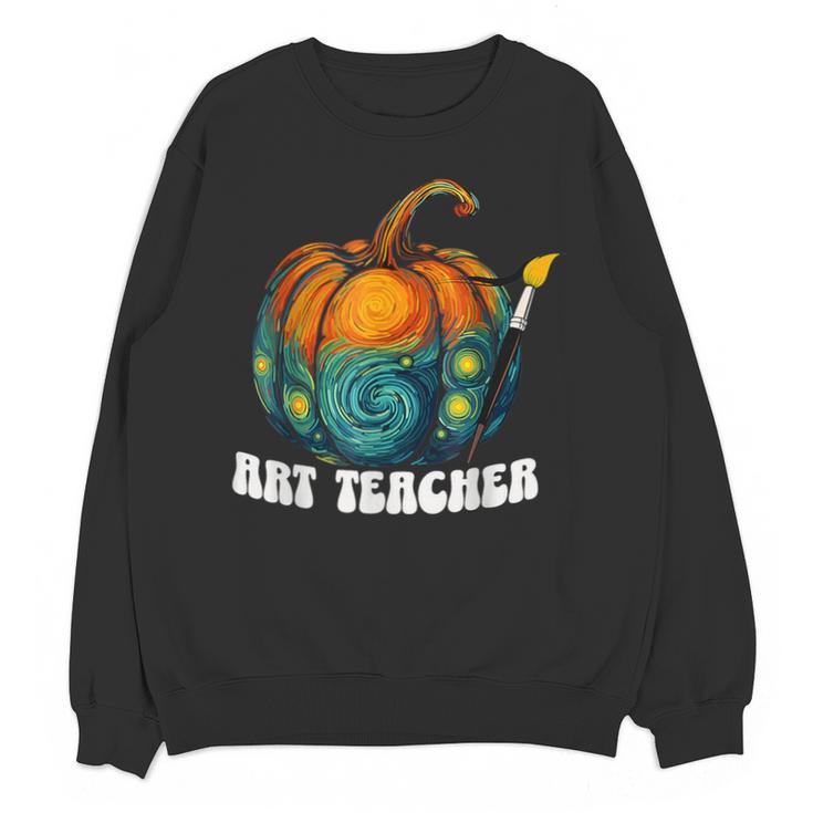 Art Teacher Pumpkin Halloween Night Men Women Unisex Sweatshirt