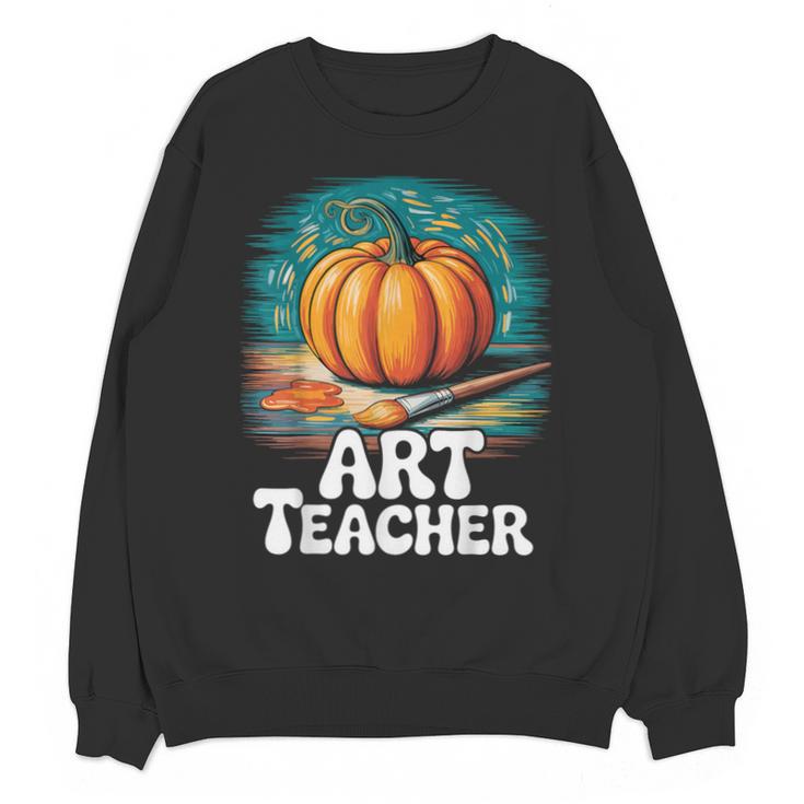 Art Teacher Pumpkin Painting Halloween Costume Unisex Sweatshirt