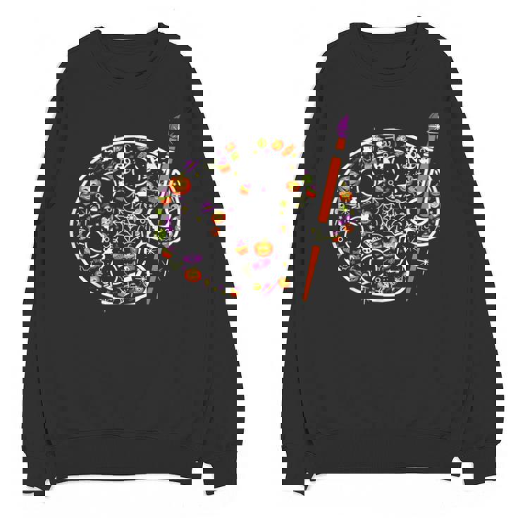 Art Teacher Pumpkin Scary Halloween Costume Men Women Unisex Sweatshirt