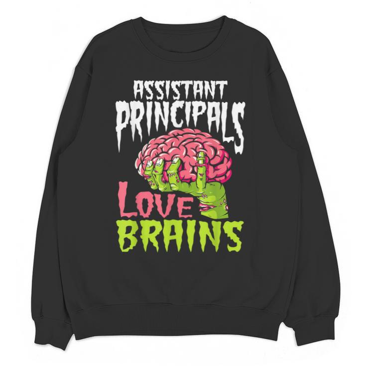 Assistant Principals Love Brains Zombie Teacher Halloween Unisex Sweatshirt