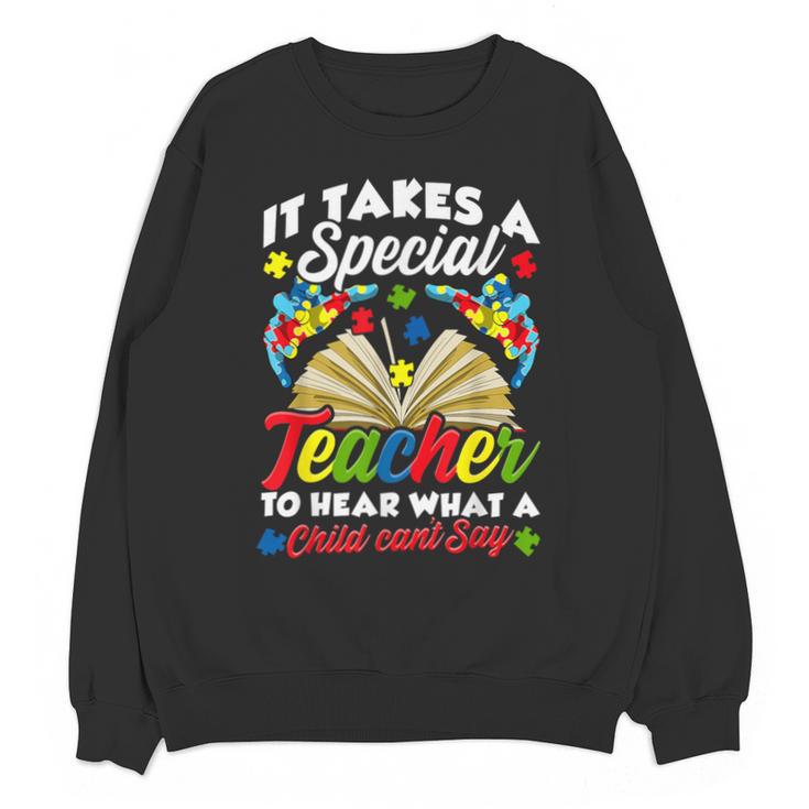 Autism Awareness Teacher Shirts It Takes A Special Teacher Unisex Sweatshirt