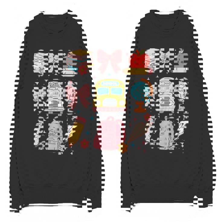 Back To School Coquette Teacher Women Girl Kindergarten PreK Unisex Sweatshirt