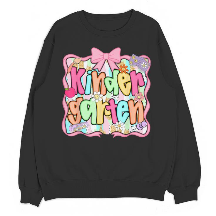 Back To School Kindergarten Preppy Teacher Girl Unisex Sweatshirt