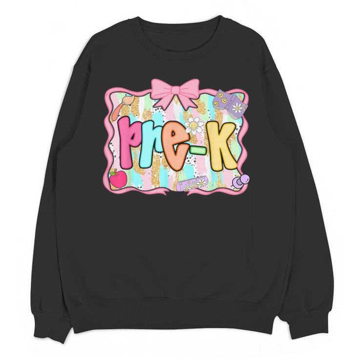 Back To School Pre-K Preppy Teacher Girl Unisex Sweatshirt