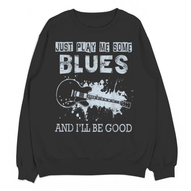Blues Music Band Lover Vintage Guitar Teacher Blues Unisex Sweatshirt