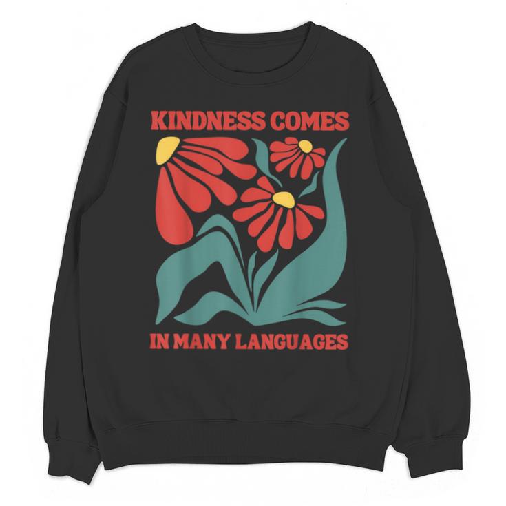 Boho Flower ESL Teacher Kindness Comes In Many Languages Unisex Sweatshirt