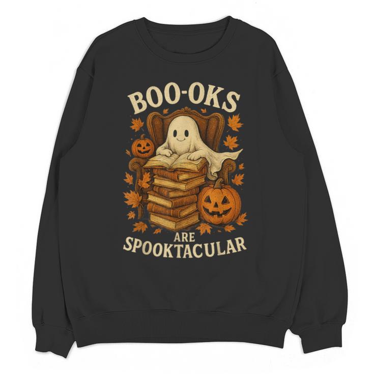 Books Are Spooktacular Ghost Book Reading Halloween Teachers Unisex Sweatshirt