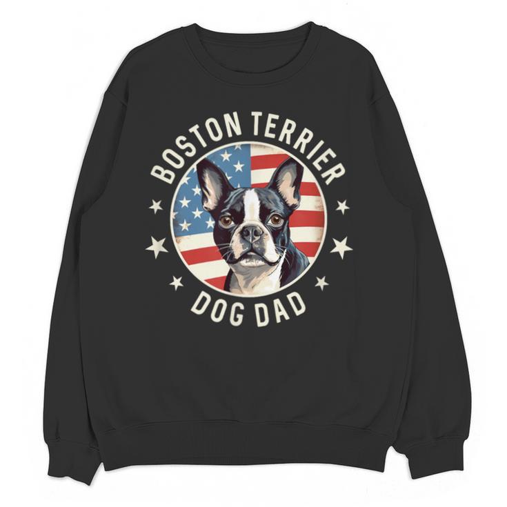 Boston Bull Terrier Men Boston Terrier Dog Dad Unisex Sweatshirt