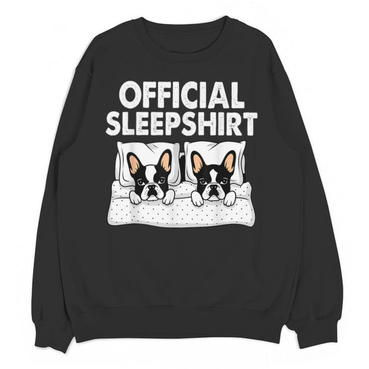 Boston Terrier Dog Official Sleep Pajamas Nightgown Unisex Sweatshirt