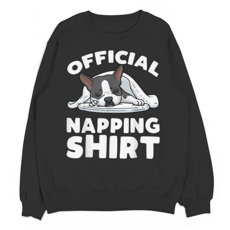 Boston Terrier Dog Official Sleeping Shirt Men Women Kids Unisex Sweatshirt