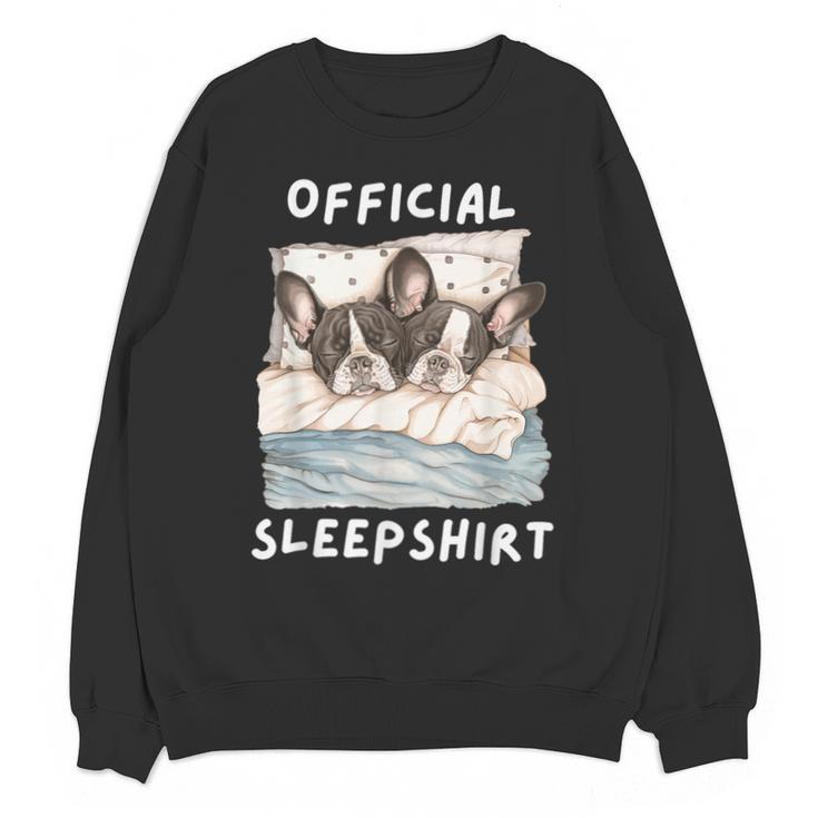 Boston Terrier Dog Official Sleepshirt Pajamas Nightgown Men Women Girls Kids Unisex Sweatshirt
