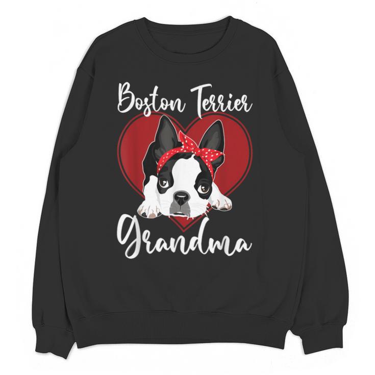 Boston Terrier Grandma Dog Owner Boston Terrier For Men Women Unisex Sweatshirt