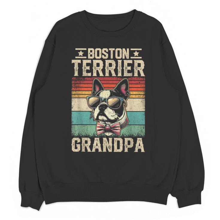 Boston Terrier Grandpa Dog Lover Father's Day Unisex Sweatshirt