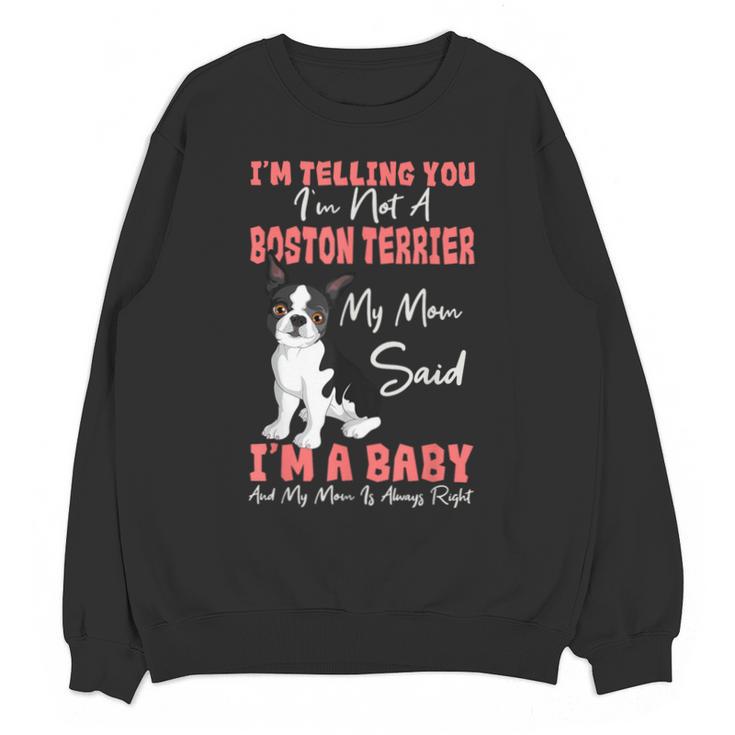 Boston Terrier Mom American Gentleman Dog Lover Mother's Day Unisex Sweatshirt