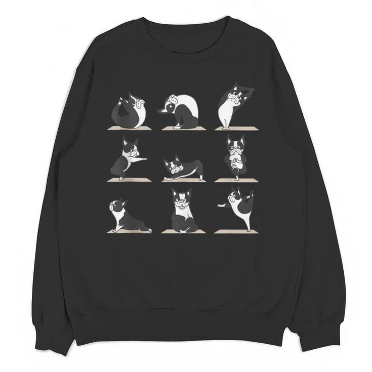 Boston Terriers Yoga Unisex Sweatshirt