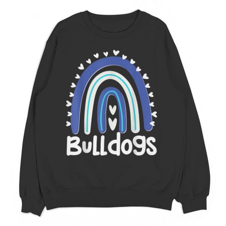 Bulldogs School Mascot Rainbow Teacher Lover Unisex Sweatshirt
