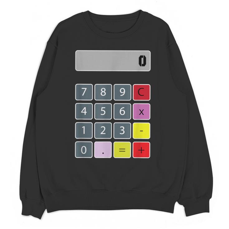 Calculator Math Teacher Halloween Costumes Women Men Adults Unisex Sweatshirt