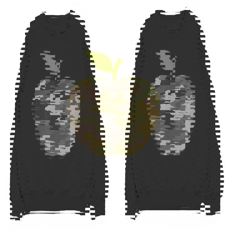 Camo Apple Camouflage Clothing School Student Camo Teacher Men Women Kids Unisex Sweatshirt