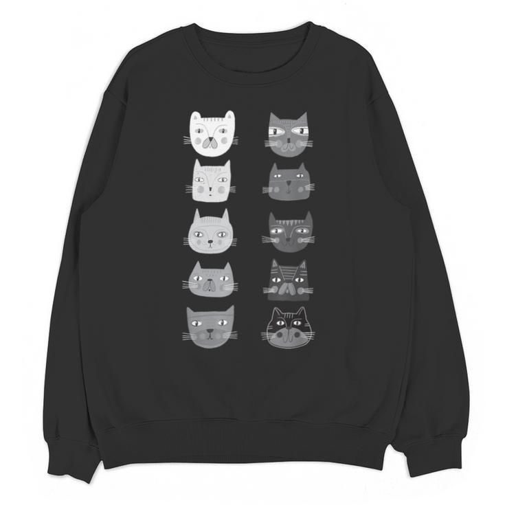 Cat Themed Artist Value Scale Educational Art Teacher Unisex Sweatshirt