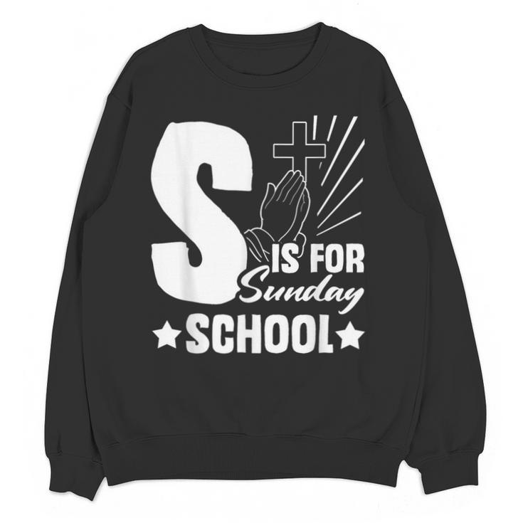 Christian Teacher S Is For Sunday School Essentials Unisex Sweatshirt