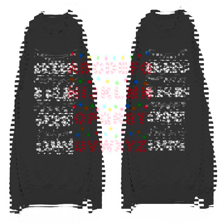 Christmas Alphabet Candy Cane Teachers Students Candy Cane For Men Women Kids Unisex Sweatshirt