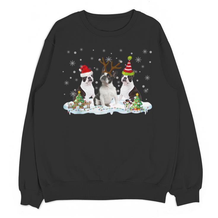 Christmas Boston Terrier Santa Dog Lover Unisex Sweatshirt