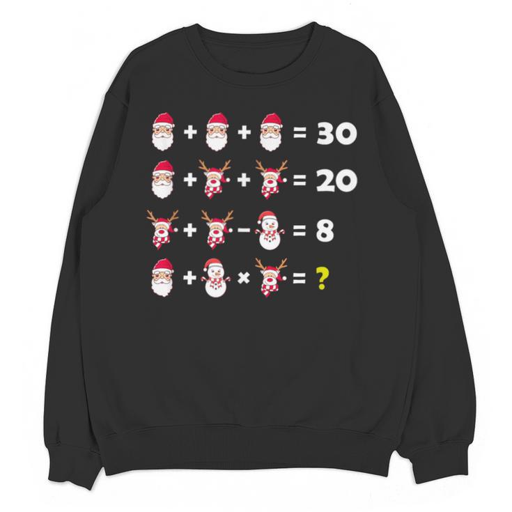 Christmas Math Quiz Teacher Equation Math Teacher Unisex Sweatshirt