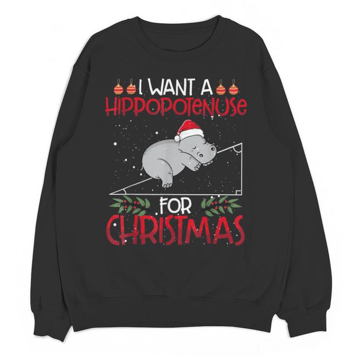 Christmas Math Teacher Hypotenuse Math Hippotenuse Men Women Unisex Sweatshirt