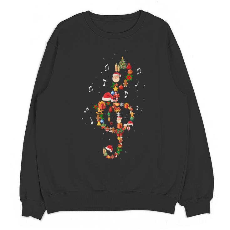 Christmas Musical Note Music Lover Teacher Sing Carols Jesus Unisex Sweatshirt
