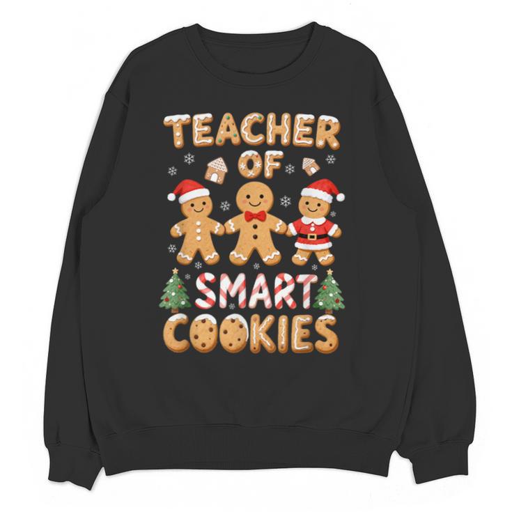 Christmas Teacher Of Smart Cookies Gingerbread Man Teaching Unisex Sweatshirt
