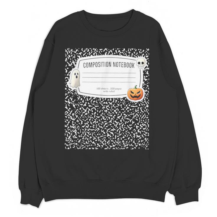 Composition Notebook Costume Adult Halloween For Teacher Unisex Sweatshirt