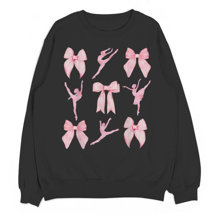 Coquette Bow Ballet Dance Teacher Coquette Women Dancing Unisex Sweatshirt