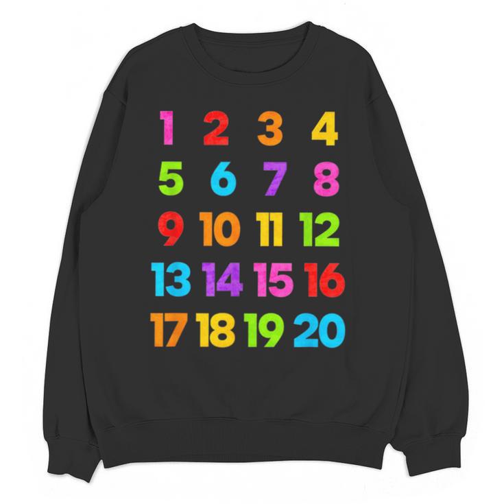 Counting 1-10 Learn To Count Number School Kids Teacher Unisex Sweatshirt