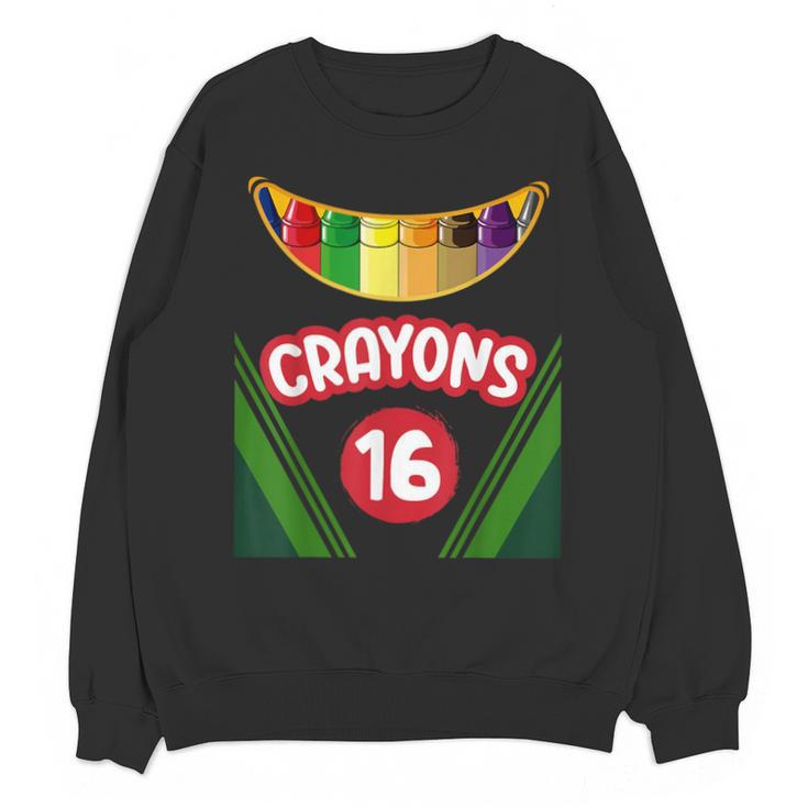 Crayon Box Fun Teacher Student Crayon Squad Halloween 2023 Unisex Sweatshirt