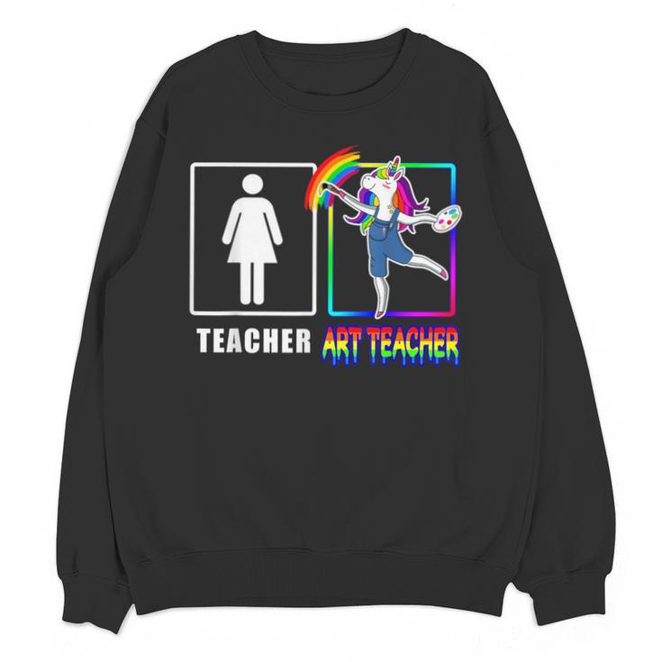 Cute Art Teacher Magical Dabbing Unicorn Artist Unisex Sweatshirt