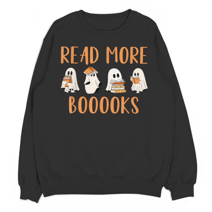 Cute Booooks Ghost Read More Books Teacher Halloween Unisex Sweatshirt