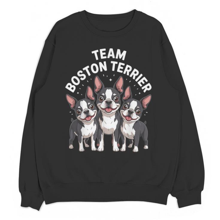 Cute Cartoon For Dog Owners Pet Team Boston Terrier Unisex Sweatshirt, trending gift