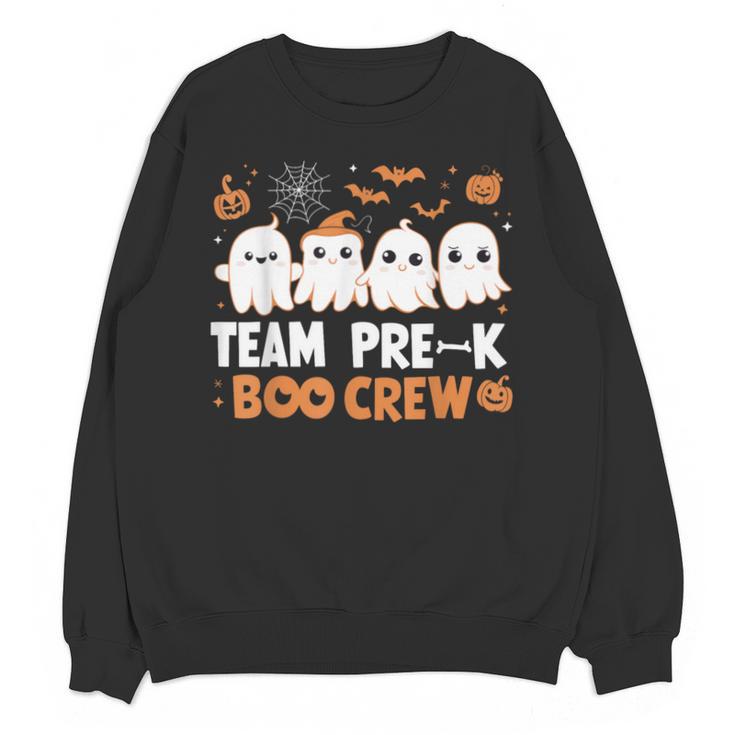 Cute Ghosts Pre-K Boo Crew Teachers Halloween Party Team For Men Women Kids Unisex Sweatshirt