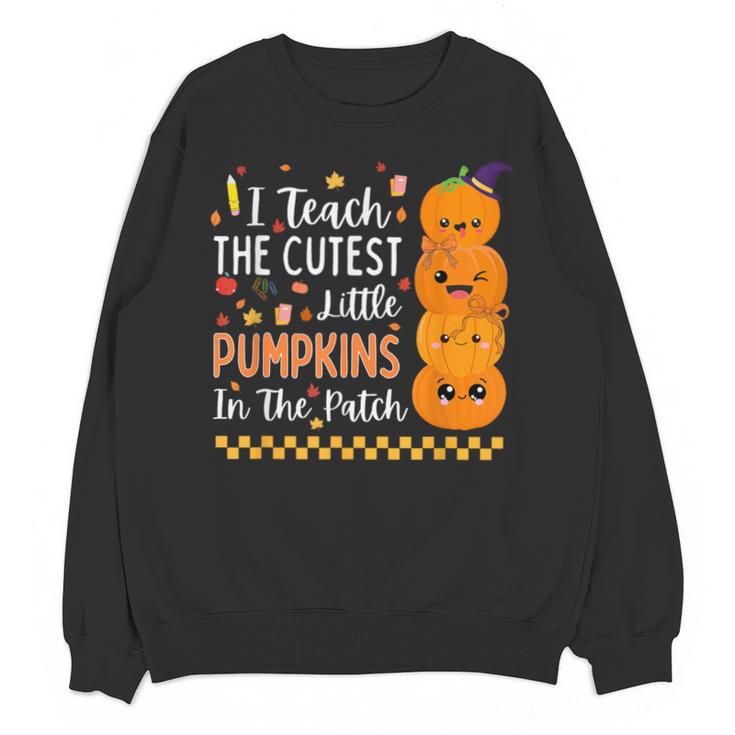 Cute Teacher Halloween For Women Men Teacher Pumpkin Unisex Sweatshirt