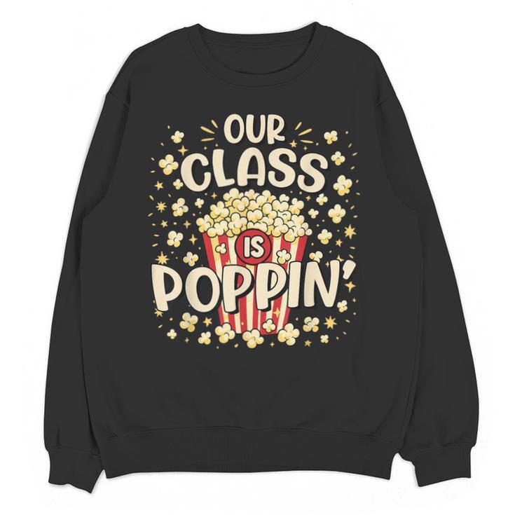 Cute Teacher Popcorn Day Unisex Sweatshirt