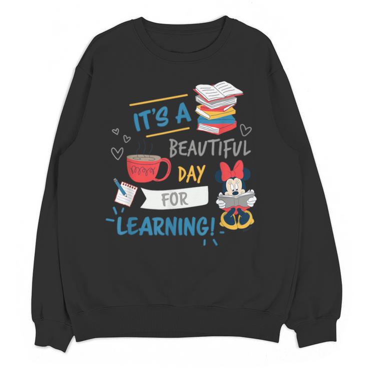 Disney Minnie Mouse Beautiful Day For Learning Teacher's Day Unisex Sweatshirt