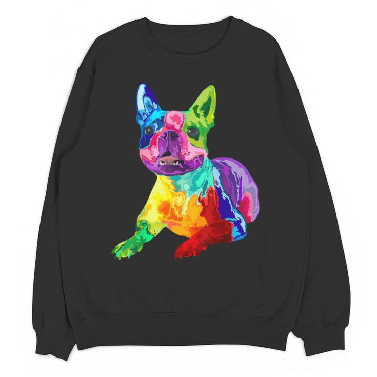 Dog Lover Boston Terrier Dog Colorful Boston Terrier Men Women Kids Unisex Sweatshirt